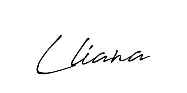 Make a beautiful signature design for name Lliana. With this signature (Antro_Vectra_Bolder) style, you can create a handwritten signature for free. Lliana signature style 7 images and pictures png