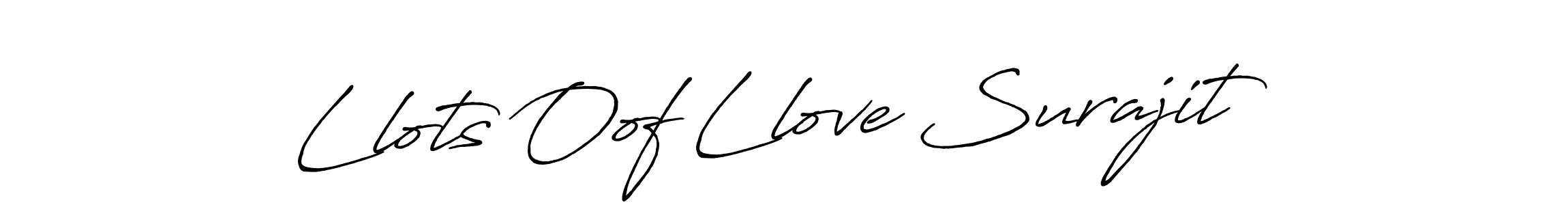 Make a beautiful signature design for name Llots Oof Llove Surajit. With this signature (Antro_Vectra_Bolder) style, you can create a handwritten signature for free. Llots Oof Llove Surajit signature style 7 images and pictures png