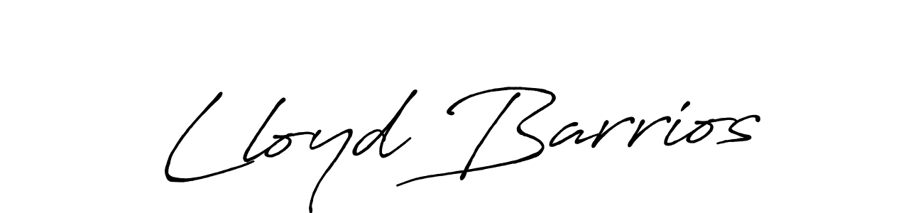 Make a beautiful signature design for name Lloyd Barrios. With this signature (Antro_Vectra_Bolder) style, you can create a handwritten signature for free. Lloyd Barrios signature style 7 images and pictures png