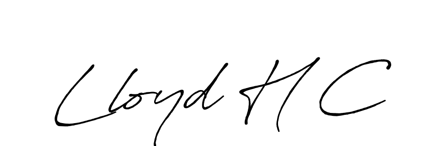 Make a beautiful signature design for name Lloyd H C. With this signature (Antro_Vectra_Bolder) style, you can create a handwritten signature for free. Lloyd H C signature style 7 images and pictures png