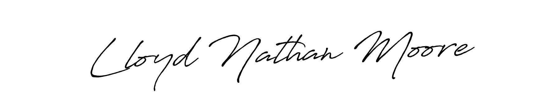 Lloyd Nathan Moore stylish signature style. Best Handwritten Sign (Antro_Vectra_Bolder) for my name. Handwritten Signature Collection Ideas for my name Lloyd Nathan Moore. Lloyd Nathan Moore signature style 7 images and pictures png