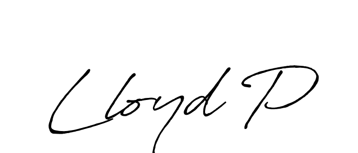 Also we have Lloyd P name is the best signature style. Create professional handwritten signature collection using Antro_Vectra_Bolder autograph style. Lloyd P signature style 7 images and pictures png