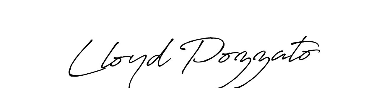 How to make Lloyd Pozzato name signature. Use Antro_Vectra_Bolder style for creating short signs online. This is the latest handwritten sign. Lloyd Pozzato signature style 7 images and pictures png