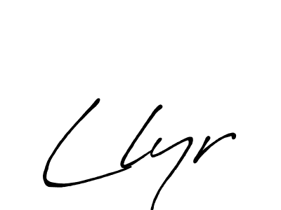 How to make Llyr name signature. Use Antro_Vectra_Bolder style for creating short signs online. This is the latest handwritten sign. Llyr signature style 7 images and pictures png