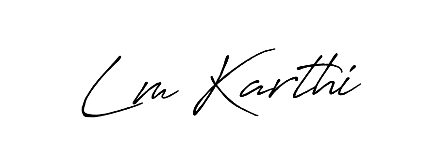 You can use this online signature creator to create a handwritten signature for the name Lm Karthi. This is the best online autograph maker. Lm Karthi signature style 7 images and pictures png