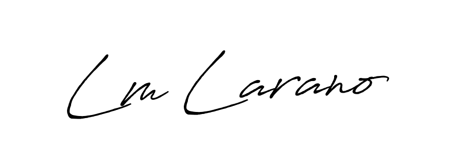 Create a beautiful signature design for name Lm Larano. With this signature (Antro_Vectra_Bolder) fonts, you can make a handwritten signature for free. Lm Larano signature style 7 images and pictures png