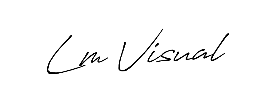 You should practise on your own different ways (Antro_Vectra_Bolder) to write your name (Lm Visual) in signature. don't let someone else do it for you. Lm Visual signature style 7 images and pictures png