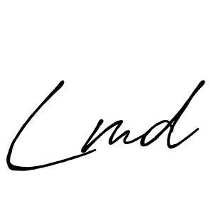 Use a signature maker to create a handwritten signature online. With this signature software, you can design (Antro_Vectra_Bolder) your own signature for name Lmd. Lmd signature style 7 images and pictures png