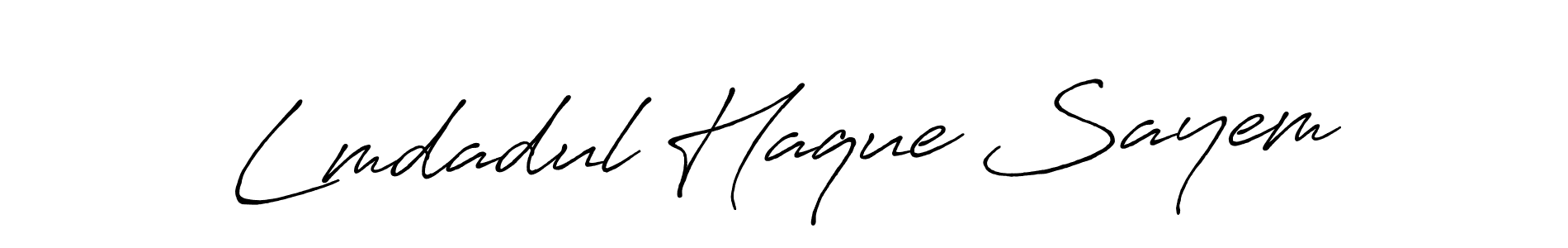 Use a signature maker to create a handwritten signature online. With this signature software, you can design (Antro_Vectra_Bolder) your own signature for name Lmdadul Haque Sayem. Lmdadul Haque Sayem signature style 7 images and pictures png
