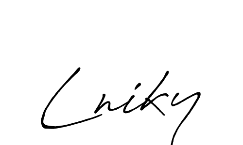Design your own signature with our free online signature maker. With this signature software, you can create a handwritten (Antro_Vectra_Bolder) signature for name Lniky. Lniky signature style 7 images and pictures png