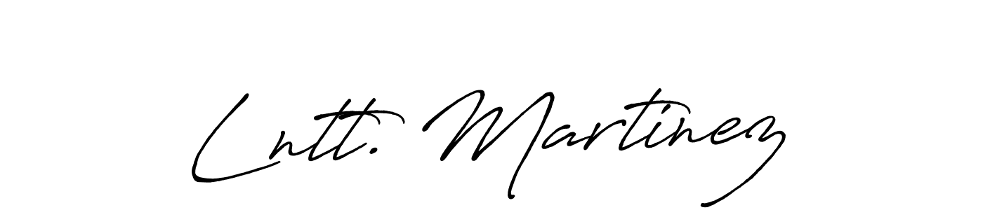 How to make Lntt. Martinez name signature. Use Antro_Vectra_Bolder style for creating short signs online. This is the latest handwritten sign. Lntt. Martinez signature style 7 images and pictures png