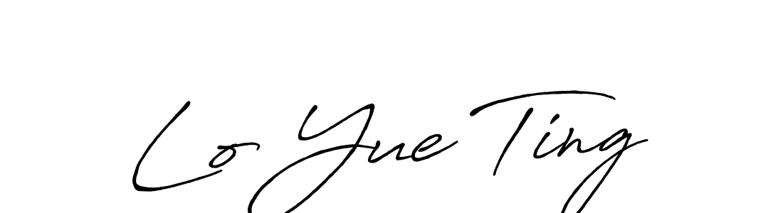 Create a beautiful signature design for name Lo Yue Ting. With this signature (Antro_Vectra_Bolder) fonts, you can make a handwritten signature for free. Lo Yue Ting signature style 7 images and pictures png