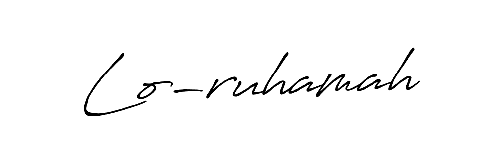 The best way (Antro_Vectra_Bolder) to make a short signature is to pick only two or three words in your name. The name Lo-ruhamah include a total of six letters. For converting this name. Lo-ruhamah signature style 7 images and pictures png
