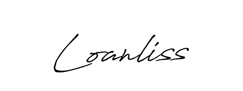 Loanliss stylish signature style. Best Handwritten Sign (Antro_Vectra_Bolder) for my name. Handwritten Signature Collection Ideas for my name Loanliss. Loanliss signature style 7 images and pictures png