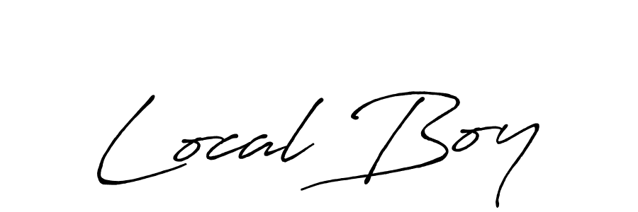 Create a beautiful signature design for name Local Boy. With this signature (Antro_Vectra_Bolder) fonts, you can make a handwritten signature for free. Local Boy signature style 7 images and pictures png