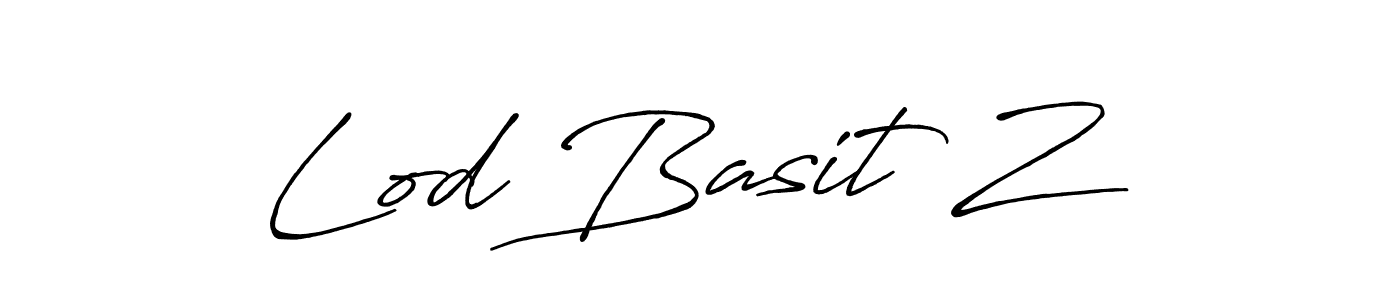 You should practise on your own different ways (Antro_Vectra_Bolder) to write your name (Lod Basit⁠ Z) in signature. don't let someone else do it for you. Lod Basit⁠ Z signature style 7 images and pictures png