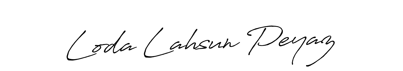 Create a beautiful signature design for name Loda Lahsun Peyaz. With this signature (Antro_Vectra_Bolder) fonts, you can make a handwritten signature for free. Loda Lahsun Peyaz signature style 7 images and pictures png