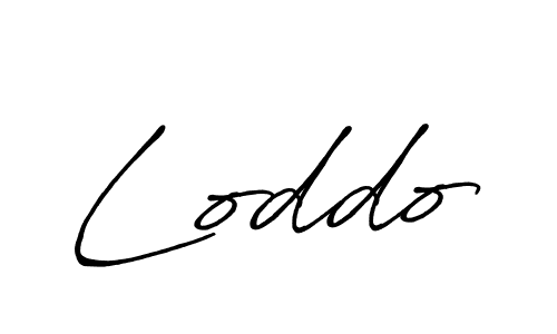 Loddo stylish signature style. Best Handwritten Sign (Antro_Vectra_Bolder) for my name. Handwritten Signature Collection Ideas for my name Loddo. Loddo signature style 7 images and pictures png