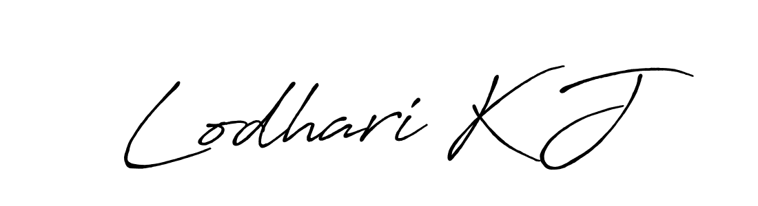 The best way (Antro_Vectra_Bolder) to make a short signature is to pick only two or three words in your name. The name Lodhari K J include a total of six letters. For converting this name. Lodhari K J signature style 7 images and pictures png