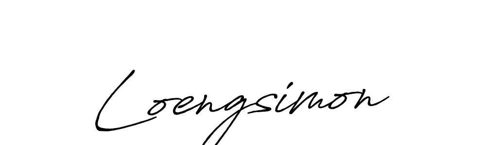 The best way (Antro_Vectra_Bolder) to make a short signature is to pick only two or three words in your name. The name Loengsimon include a total of six letters. For converting this name. Loengsimon signature style 7 images and pictures png