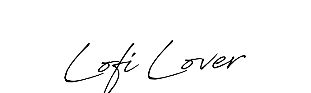 Make a beautiful signature design for name Lofi Lover. With this signature (Antro_Vectra_Bolder) style, you can create a handwritten signature for free. Lofi Lover signature style 7 images and pictures png