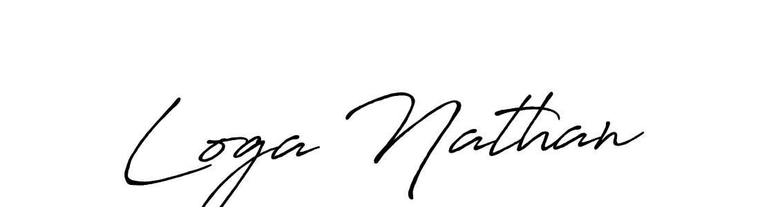 Create a beautiful signature design for name Loga Nathan. With this signature (Antro_Vectra_Bolder) fonts, you can make a handwritten signature for free. Loga Nathan signature style 7 images and pictures png
