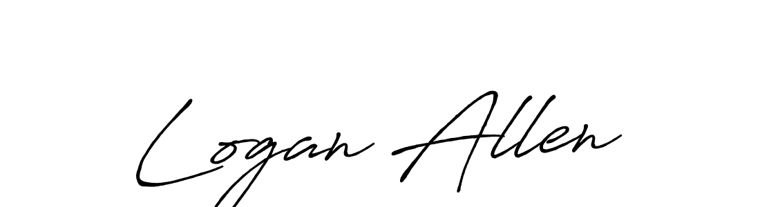 Create a beautiful signature design for name Logan Allen. With this signature (Antro_Vectra_Bolder) fonts, you can make a handwritten signature for free. Logan Allen signature style 7 images and pictures png