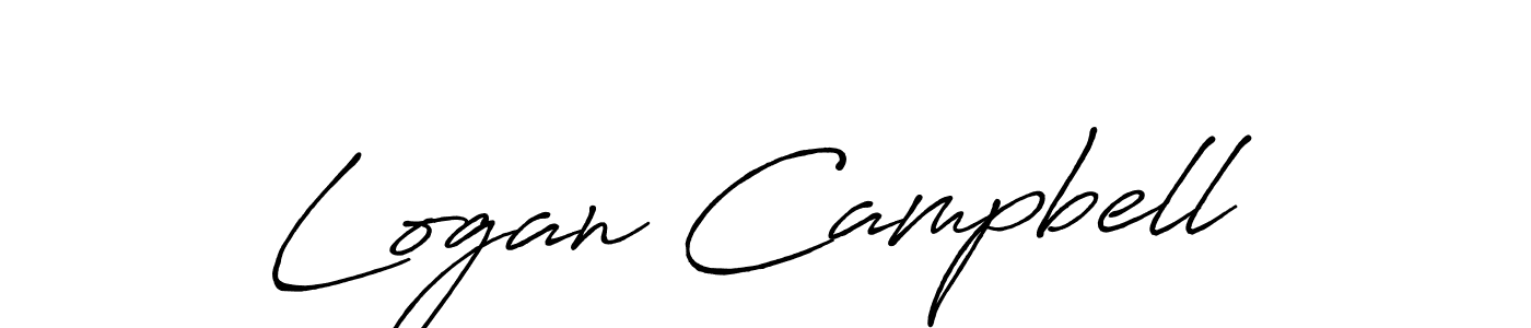 How to make Logan Campbell name signature. Use Antro_Vectra_Bolder style for creating short signs online. This is the latest handwritten sign. Logan Campbell signature style 7 images and pictures png