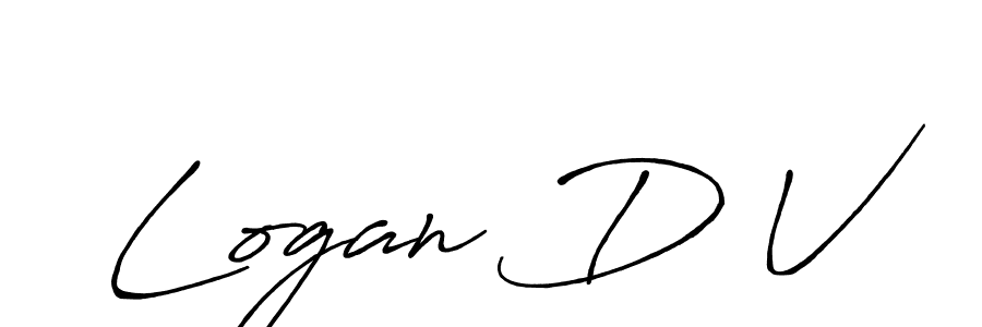 How to make Logan D V name signature. Use Antro_Vectra_Bolder style for creating short signs online. This is the latest handwritten sign. Logan D V signature style 7 images and pictures png