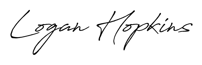 Get inspired by this graceful Antro_Vectra_Bolder signature style for name Logan Hopkins. Smooth loops and balanced proportions for everyday use. Logan Hopkins signature style 7 images and pictures png
