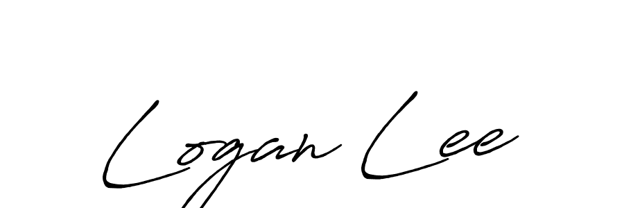 How to make Logan Lee name signature. Use Antro_Vectra_Bolder style for creating short signs online. This is the latest handwritten sign. Logan Lee signature style 7 images and pictures png