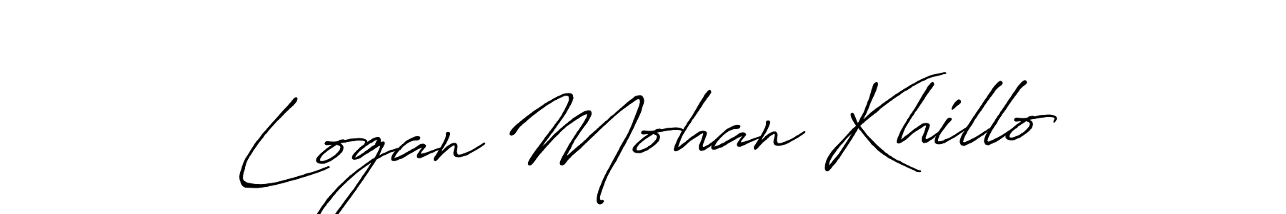 Create a beautiful signature design for name Logan Mohan Khillo. With this signature (Antro_Vectra_Bolder) fonts, you can make a handwritten signature for free. Logan Mohan Khillo signature style 7 images and pictures png