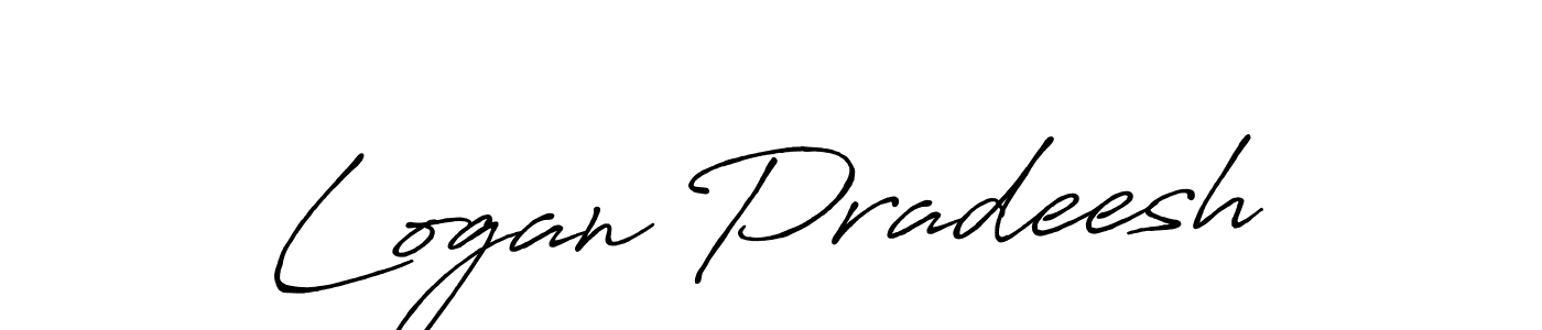 Similarly Antro_Vectra_Bolder is the best handwritten signature design. Signature creator online .You can use it as an online autograph creator for name Logan Pradeesh. Logan Pradeesh signature style 7 images and pictures png