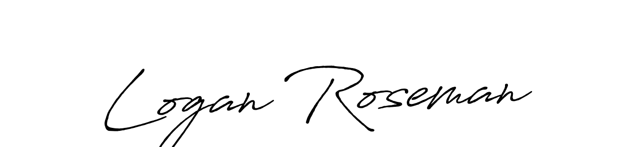 Logan Roseman stylish signature style. Best Handwritten Sign (Antro_Vectra_Bolder) for my name. Handwritten Signature Collection Ideas for my name Logan Roseman. Logan Roseman signature style 7 images and pictures png