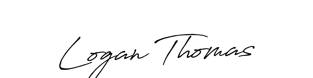 Logan Thomas stylish signature style. Best Handwritten Sign (Antro_Vectra_Bolder) for my name. Handwritten Signature Collection Ideas for my name Logan Thomas. Logan Thomas signature style 7 images and pictures png