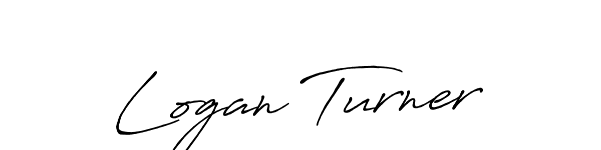 Logan Turner stylish signature style. Best Handwritten Sign (Antro_Vectra_Bolder) for my name. Handwritten Signature Collection Ideas for my name Logan Turner. Logan Turner signature style 7 images and pictures png