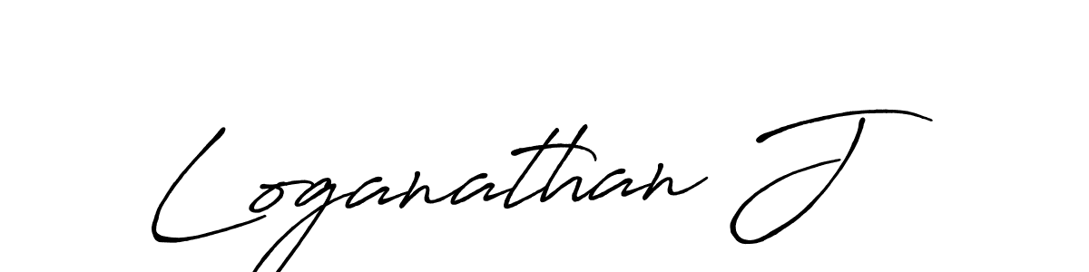 Loganathan J stylish signature style. Best Handwritten Sign (Antro_Vectra_Bolder) for my name. Handwritten Signature Collection Ideas for my name Loganathan J. Loganathan J signature style 7 images and pictures png