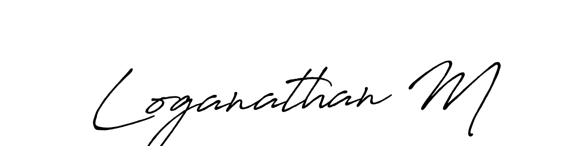 Best and Professional Signature Style for Loganathan M. Antro_Vectra_Bolder Best Signature Style Collection. Loganathan M signature style 7 images and pictures png