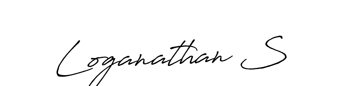 You should practise on your own different ways (Antro_Vectra_Bolder) to write your name (Loganathan S) in signature. don't let someone else do it for you. Loganathan S signature style 7 images and pictures png