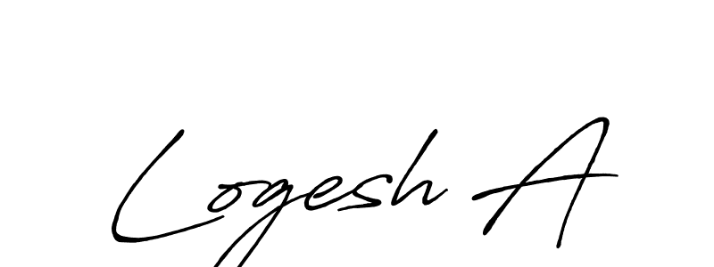Use a signature maker to create a handwritten signature online. With this signature software, you can design (Antro_Vectra_Bolder) your own signature for name Logesh A. Logesh A signature style 7 images and pictures png