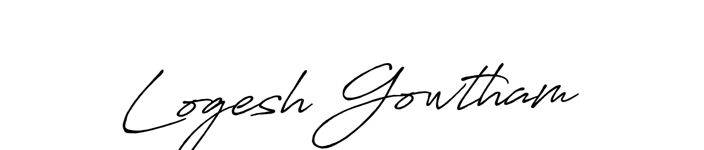 This is the best signature style for the Logesh Gowtham name. Also you like these signature font (Antro_Vectra_Bolder). Mix name signature. Logesh Gowtham signature style 7 images and pictures png