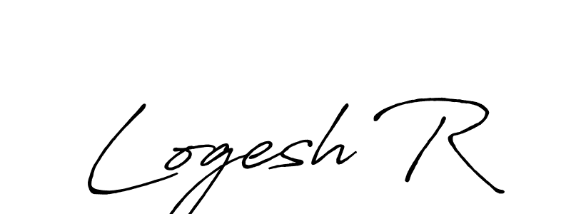 This is the best signature style for the Logesh R name. Also you like these signature font (Antro_Vectra_Bolder). Mix name signature. Logesh R signature style 7 images and pictures png
