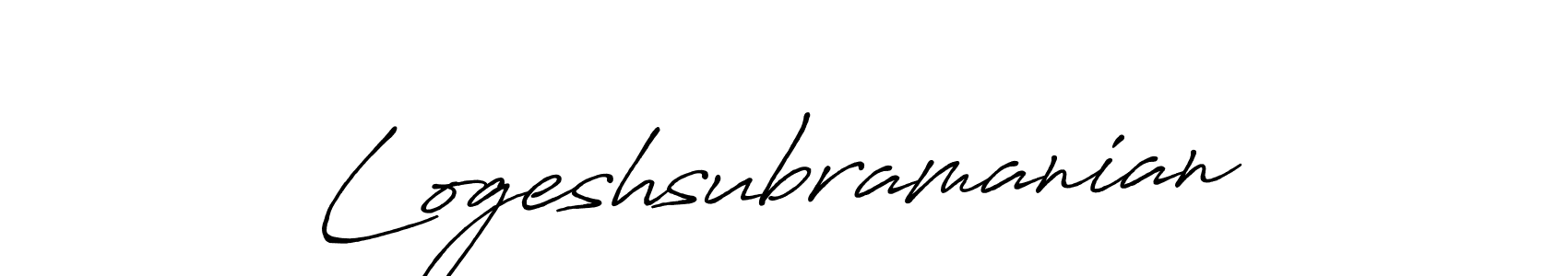 Also we have Logeshsubramanian name is the best signature style. Create professional handwritten signature collection using Antro_Vectra_Bolder autograph style. Logeshsubramanian signature style 7 images and pictures png