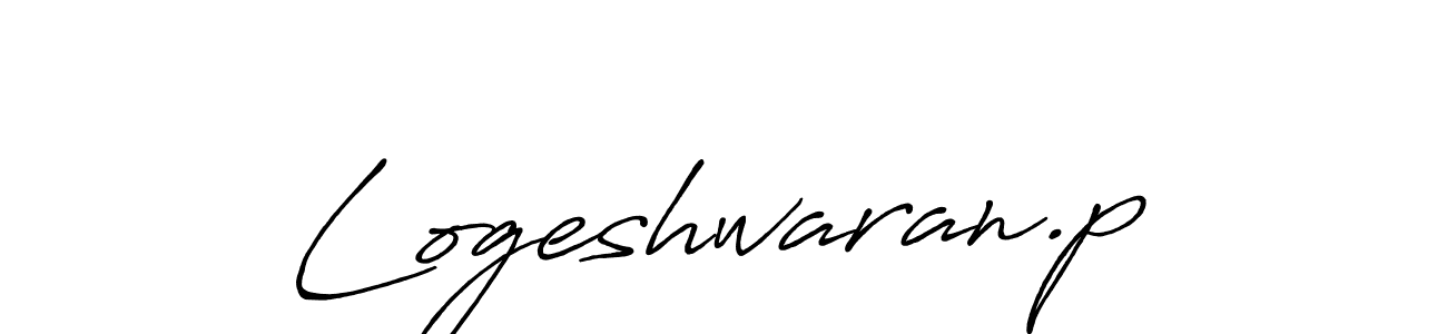 How to make Logeshwaran.p name signature. Use Antro_Vectra_Bolder style for creating short signs online. This is the latest handwritten sign. Logeshwaran.p signature style 7 images and pictures png