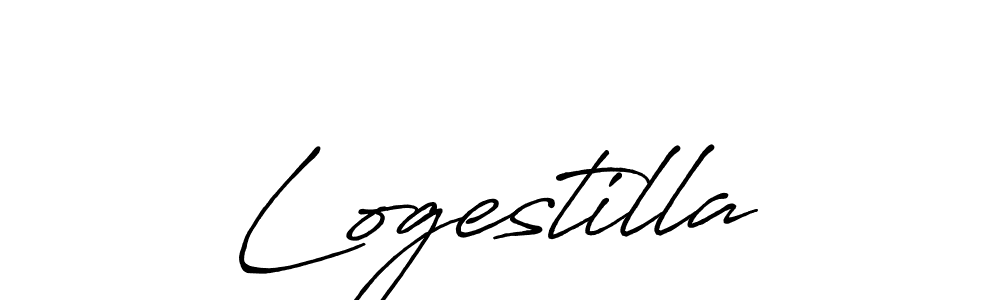 Use a signature maker to create a handwritten signature online. With this signature software, you can design (Antro_Vectra_Bolder) your own signature for name Logestilla. Logestilla signature style 7 images and pictures png