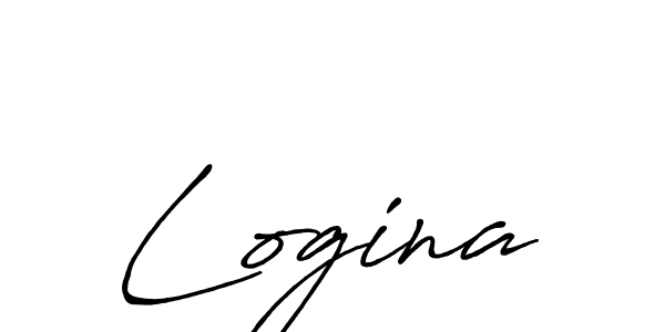 Use a signature maker to create a handwritten signature online. With this signature software, you can design (Antro_Vectra_Bolder) your own signature for name Logina. Logina signature style 7 images and pictures png