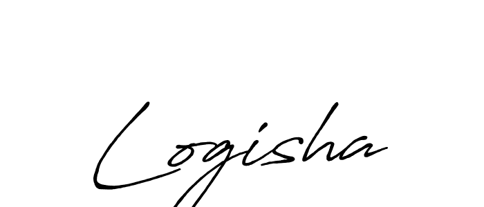 Use a signature maker to create a handwritten signature online. With this signature software, you can design (Antro_Vectra_Bolder) your own signature for name Logisha. Logisha signature style 7 images and pictures png