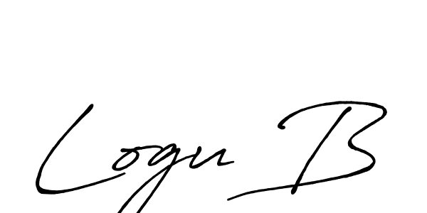 Best and Professional Signature Style for Logu B. Antro_Vectra_Bolder Best Signature Style Collection. Logu B signature style 7 images and pictures png