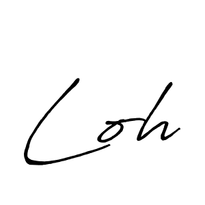 Create a beautiful signature design for name Loh. With this signature (Antro_Vectra_Bolder) fonts, you can make a handwritten signature for free. Loh signature style 7 images and pictures png