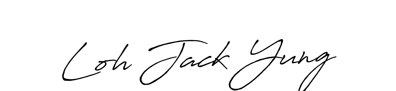 Use a signature maker to create a handwritten signature online. With this signature software, you can design (Antro_Vectra_Bolder) your own signature for name Loh Jack Yung. Loh Jack Yung signature style 7 images and pictures png